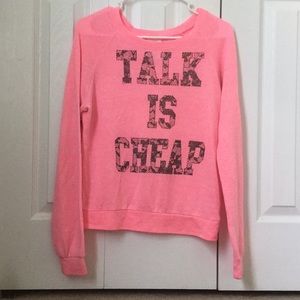 Girls pink colored long sleeve shirt